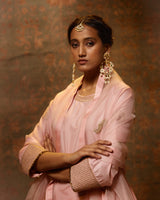 EMBROIDERED TUNIC TROUSER SET- BLUSH