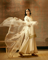 HAND EMBROIDERED DUPATTA- IVORY