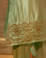 EMBROIDERED TUNIC TROUSER SET- AQUA