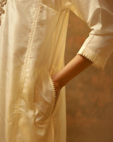 EMBROIDERED TUNIC TROUSER SET- IVORY