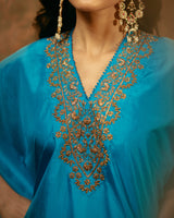 EMBROIDERED TUNIC TROUSER SET- FIROZI