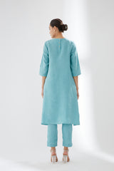 Rounded Hem Tunic With Pants