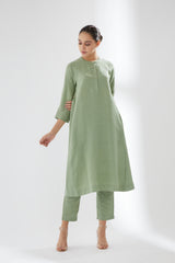 Tunic with Rounded Hem, With Pants