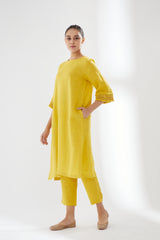 Tunic With Hand Smocked Cuffs With Pants