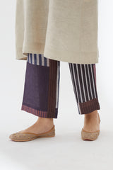 Button-up Tunic with Striped Pants