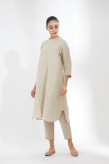 Rounded Hem Tunic With Pants