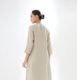 Rounded Hem Tunic With Striped Pants