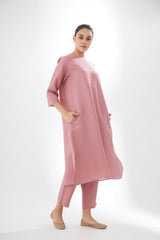 Tunic With Rounded Hem With Pants