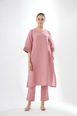 Tunic With Hand Smocked Cuffs With Pants