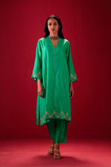 EMBROIDERED TUNIC TROUSER SET