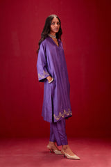 EMBROIDERED TUNIC TROUSER SET