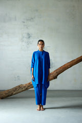 Button-up batwing shirt with Pants