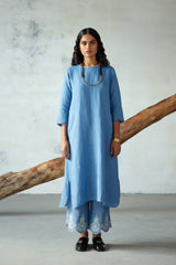 Rounded hem Tunic with Pants