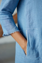 Rounded hem Tunic with Pants