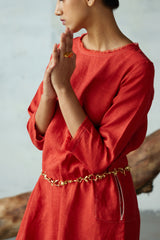 Tunic with rounded hem