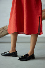 Tunic with rounded hem