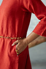 Tunic with rounded hem