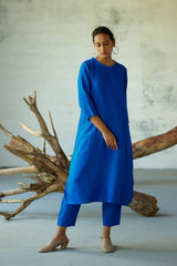 Rounded hem Tunic with Pants