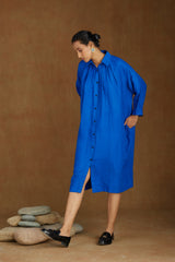 Button-up tunic dress