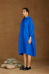 Button-up tunic dress