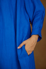 Button-up tunic dress