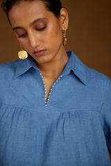 Lightly gathered front Tunic with Pants