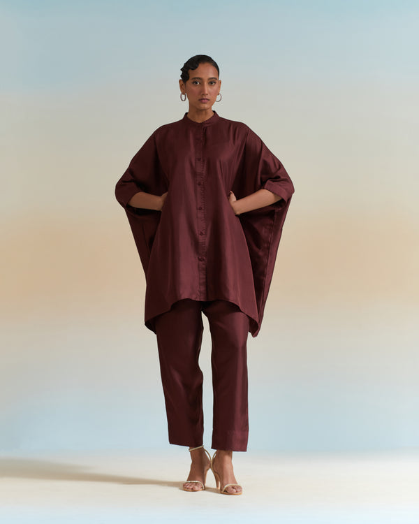 TUNIC TROUSER SET- WINE