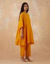 EMBROIDERED TUNIC TROUSER SET- APRICOT