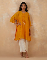 EMBROIDERED TUNIC TROUSER SET- APRICOT VANILLA