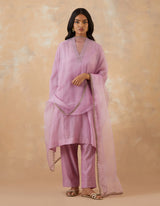 HAND EMBROIDERED DUPATTA- ORCHID