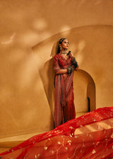 EMBROIDERED BLOUSE- BURNT ORANGE