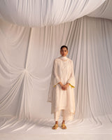 EMBROIDERED TUNIC TROUSER SET- CHAMPAGNE