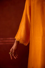 EMBROIDERED TUNIC TROUSER SET- APRICOT
