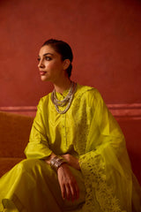 EMBROIDERED TUNIC TROUSER SET- MEADOWS