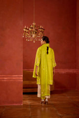 EMBROIDERED TUNIC TROUSER SET- MEADOWS/PEARL