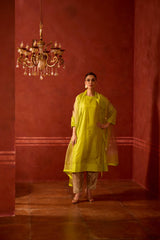 EMBROIDERED TUNIC TROUSER SET- MEADOWS/OAT