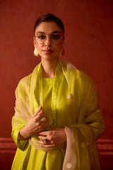 EMBROIDERED TUNIC TROUSER SET- MEADOWS/OAT