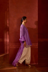 HAND EMBROIDERED DUPATTA- LAVENDER