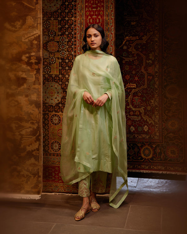 EMBROIDERED TUNIC TROUSER SET- VIRGIN