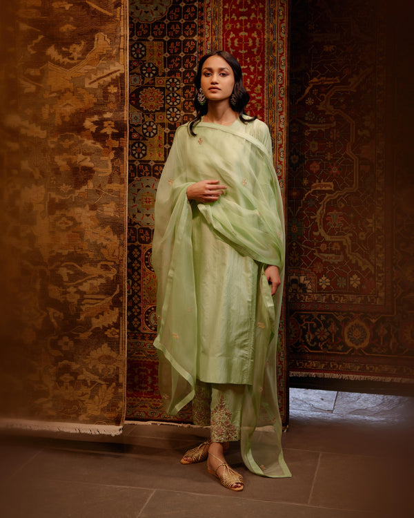 EMBROIDERED TUNIC TROUSER SET- VIRGIN