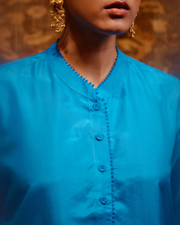 EMBROIDERED TUNIC TROUSER SET- FIROZI