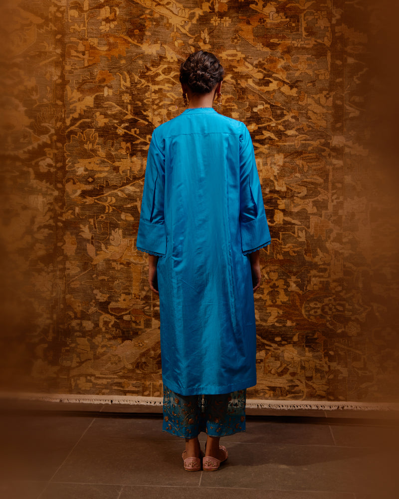 EMBROIDERED TUNIC TROUSER SET- FIROZI