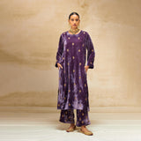 SILK VELVET TUNIC TROUSER SET