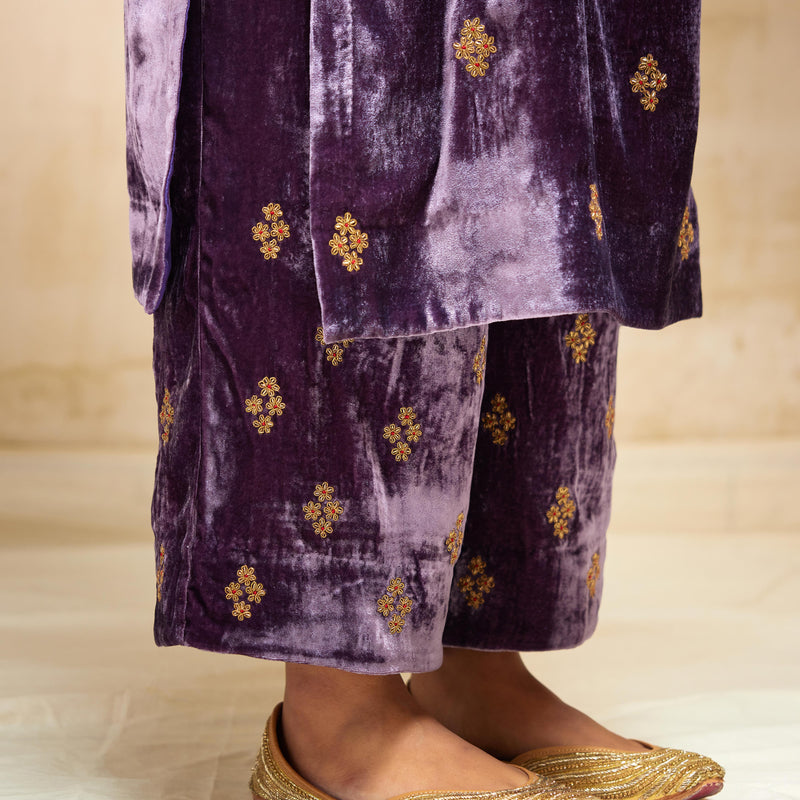 SILK VELVET TUNIC TROUSER SET