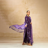 SILK VELVET TUNIC TROUSER SET