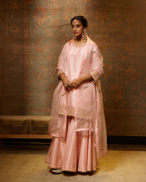 EMBROIDERED TUNIC TROUSER SET- BLUSH