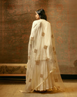 EMBROIDERED TUNIC TROUSER SET- IVORY