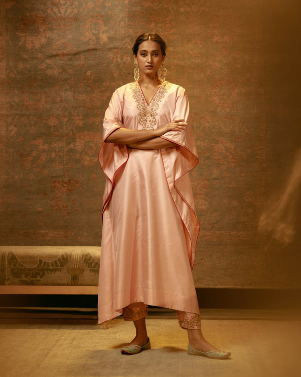 EMBROIDERED TUNIC TROUSER SET- BLUSH