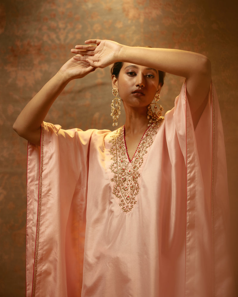 EMBROIDERED TUNIC TROUSER SET- BLUSH
