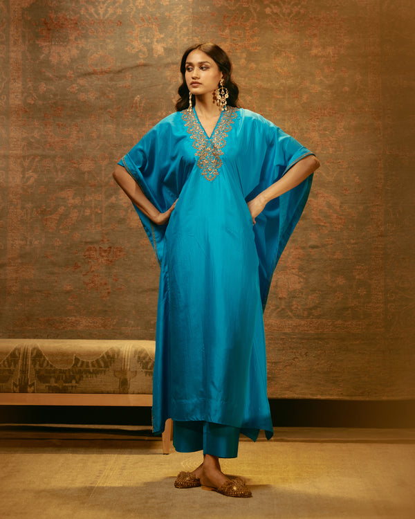 EMBROIDERED TUNIC TROUSER SET- FIROZI